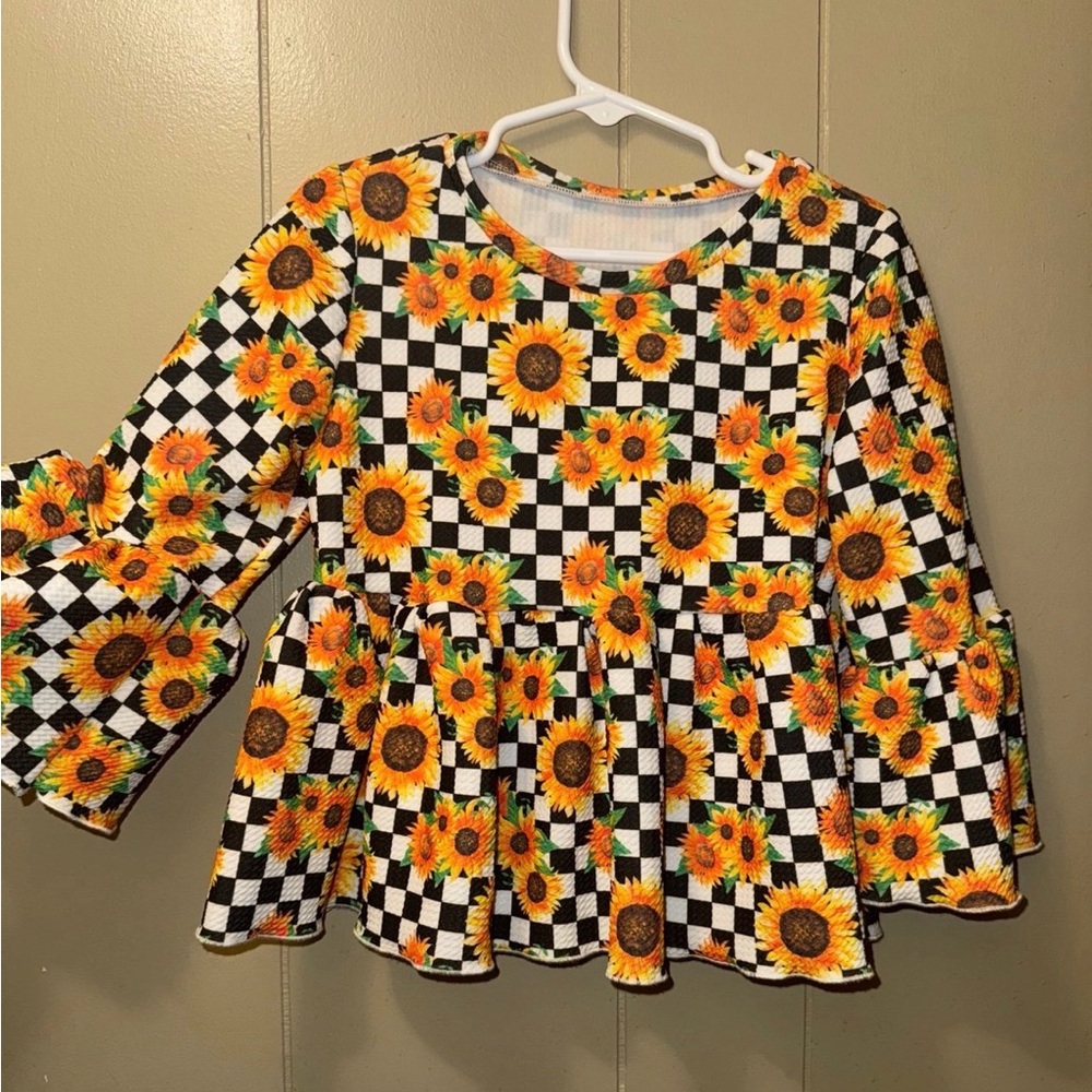 (Cross-listed) Sunflower Checkered Kids Top